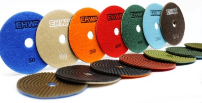 Алмазные гибкие шлифовальные круги EHWA Стандарт Pads 7-STEP D125 №50